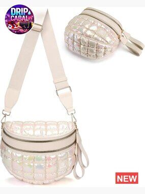 Puffer Crossbody Bum Bag Quilted Fanny Pack Small Travel Purse